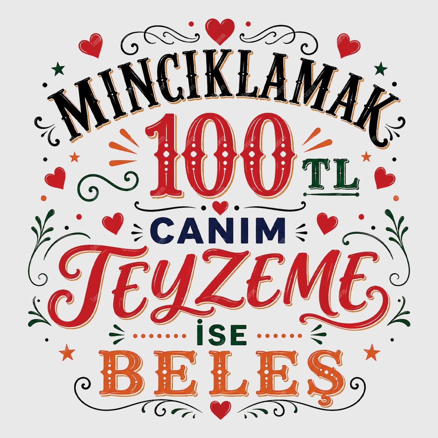 Mıncıklamak 100 TL Canım Teyzeme İse Beleş - Bebek Body Zıbın