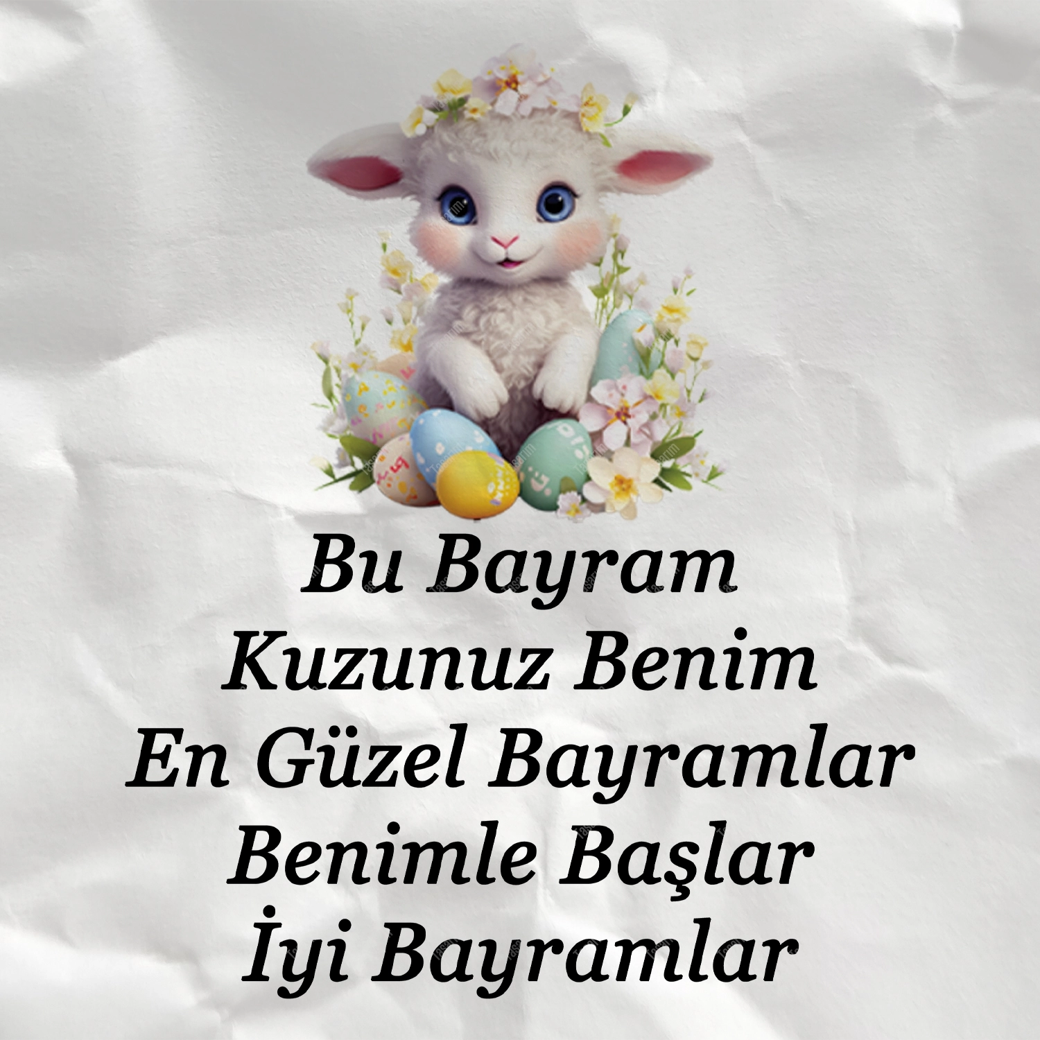 Bu Bayram Kuzunuz Benim En Güzel Bayramlar Benimle Başlar İyi Bayramlar - Bebek Body Zıbın