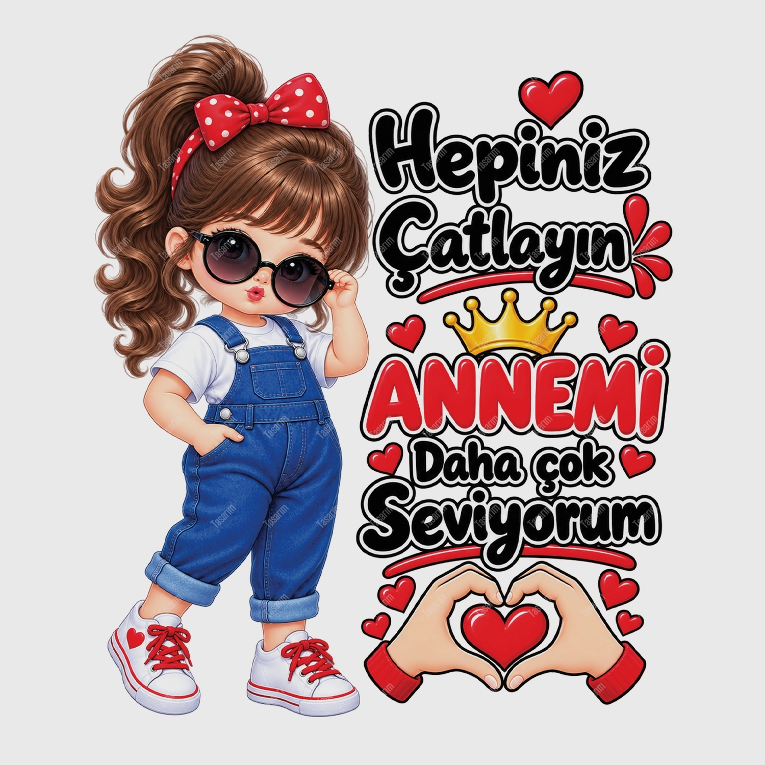 Hepiniz Çatlayın Annemi Daha Çok Seviyorum - Bebek Body Zıbın