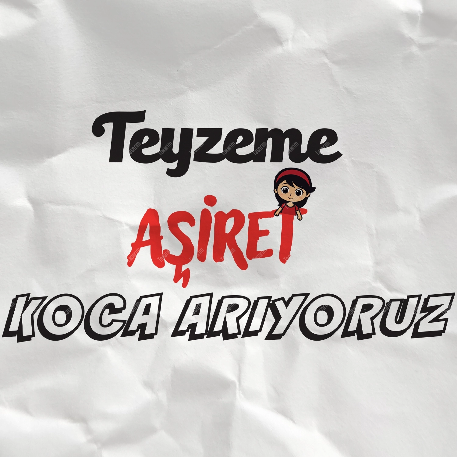 Teyzeme Aşiret Koca Arıyoruz - Bebek Body Zıbın