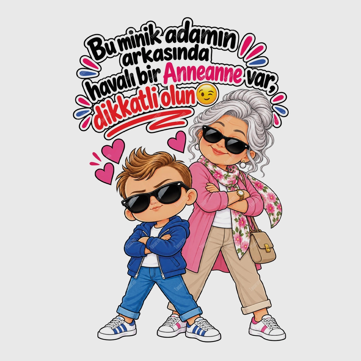 Bu Minik Adamın Arkasında Havalı Bir Anneanne Var Dikkatli Olun - Bebek Body Zıbın