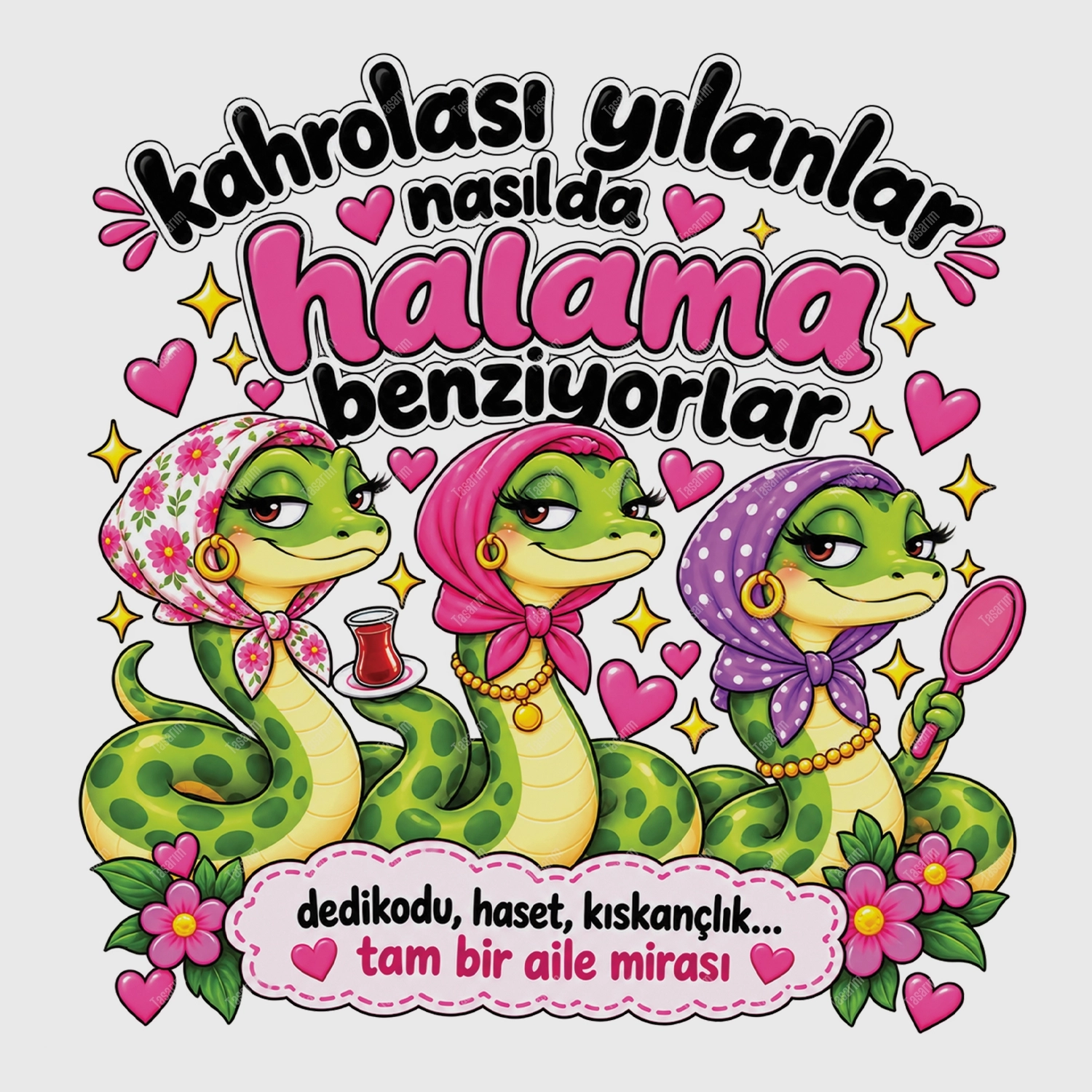 Kahrolası Yılanlar Nasılda Halama Benziyorlar - Bebek Body Zıbın