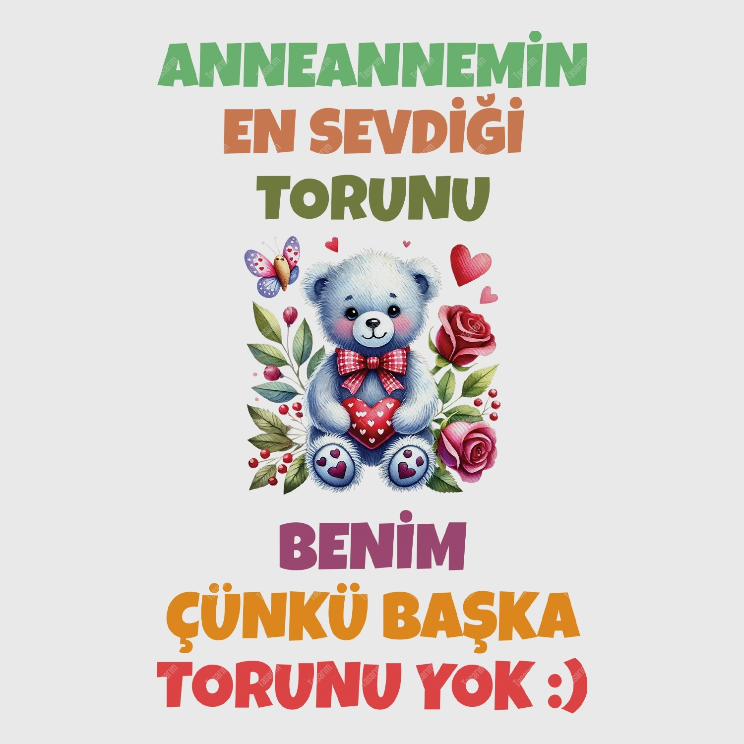 Anneannemin En Sevdiği Torunu Benim Çünkü Başka Torunu Yok - Bebek Body Zıbın