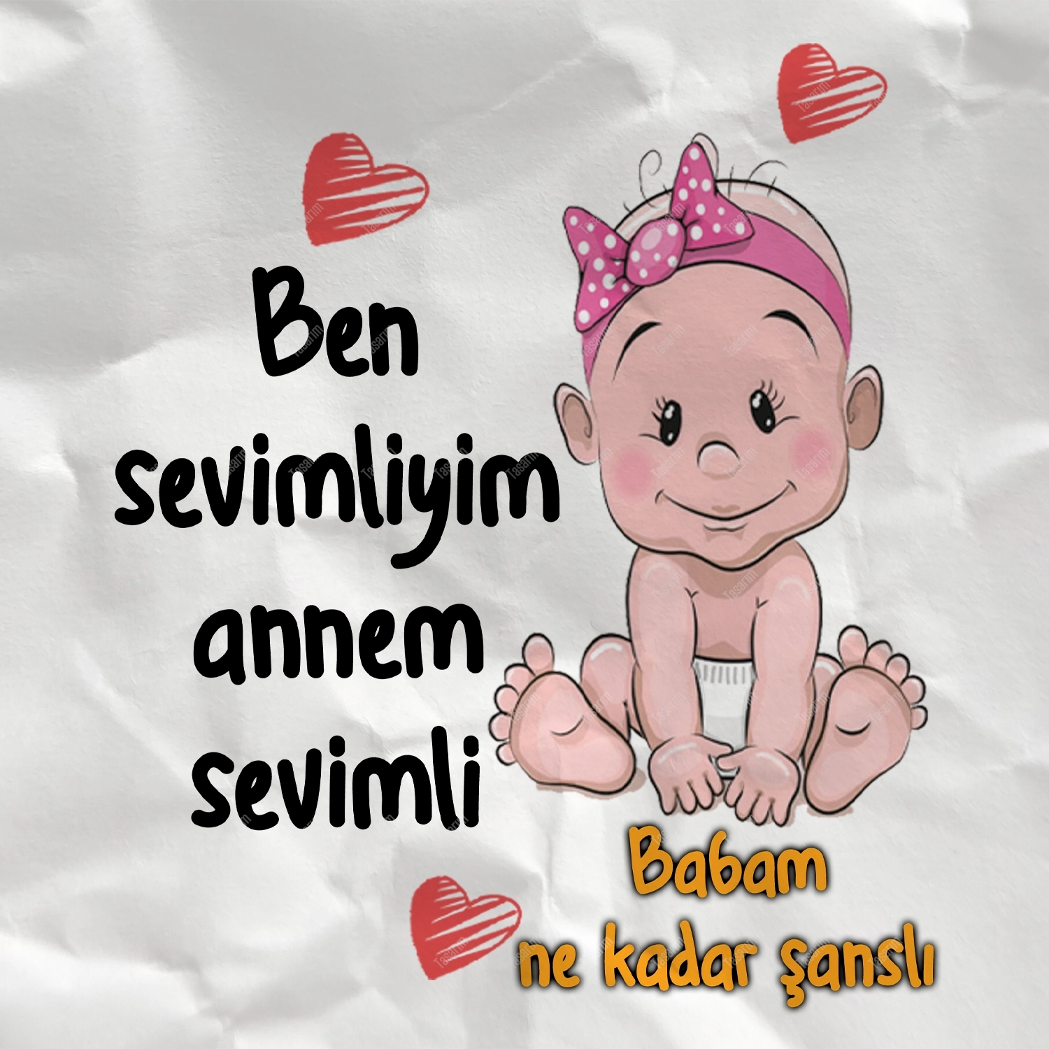 Ben Sevimliyim Annem Sevimli Babam Ne Kadar Şanslı - Bebek Body Zıbın