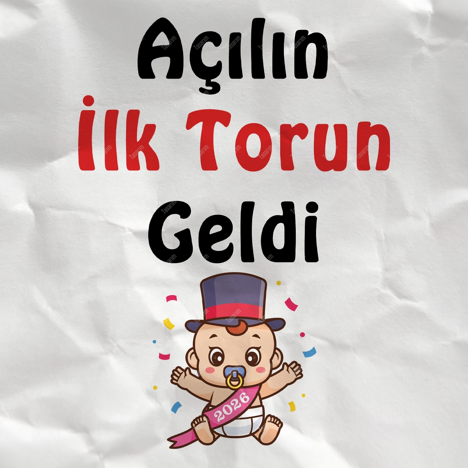 Açılın İlk Torun Geldi - Bebek Body Zıbın