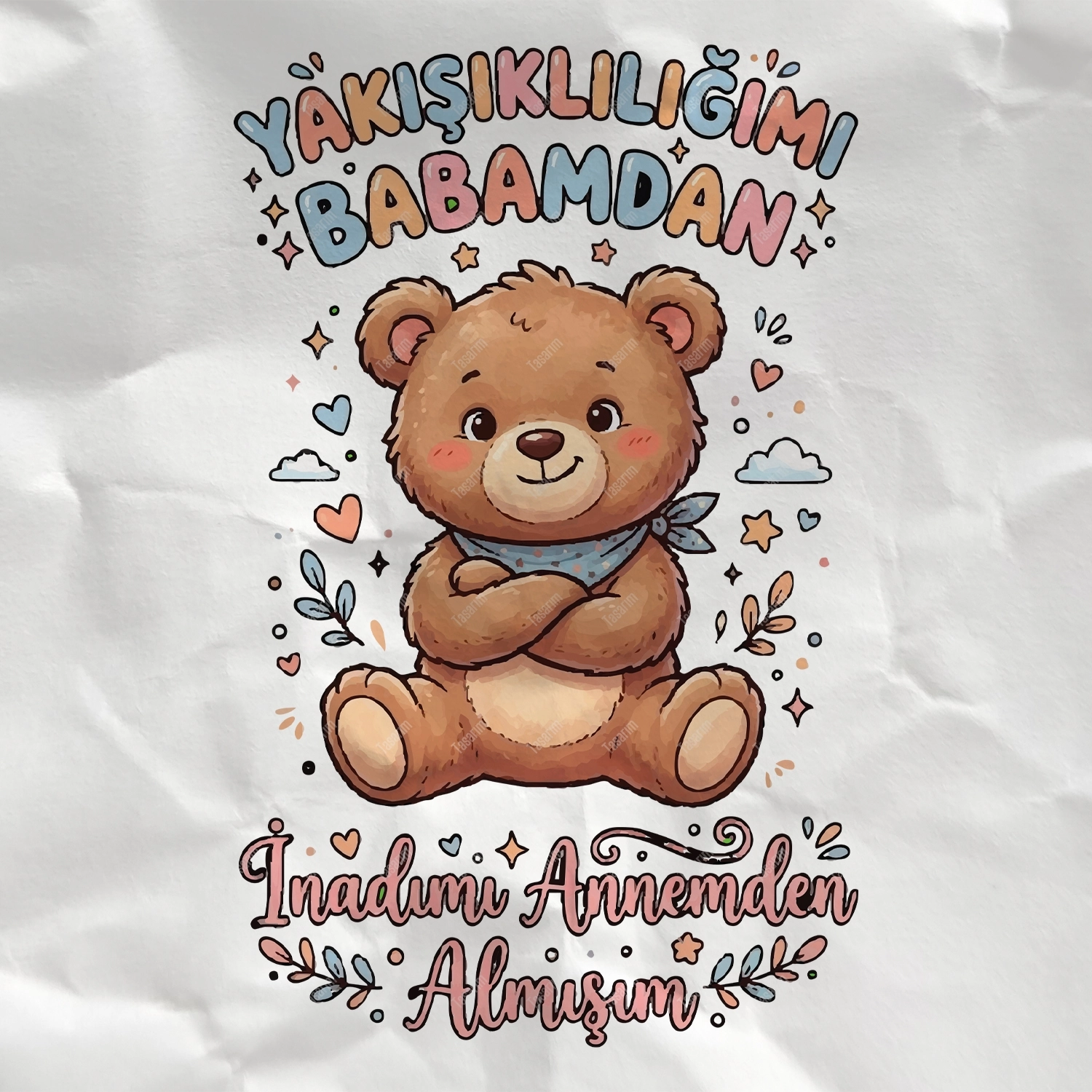 Yakışıklılığımı babamdan İnadımı Annemden Almışım - Bebek Body Zıbın