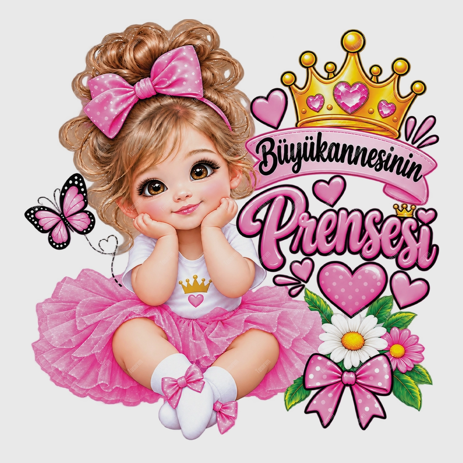 Büyükannesinin Prensesi - Bebek Body Zıbın