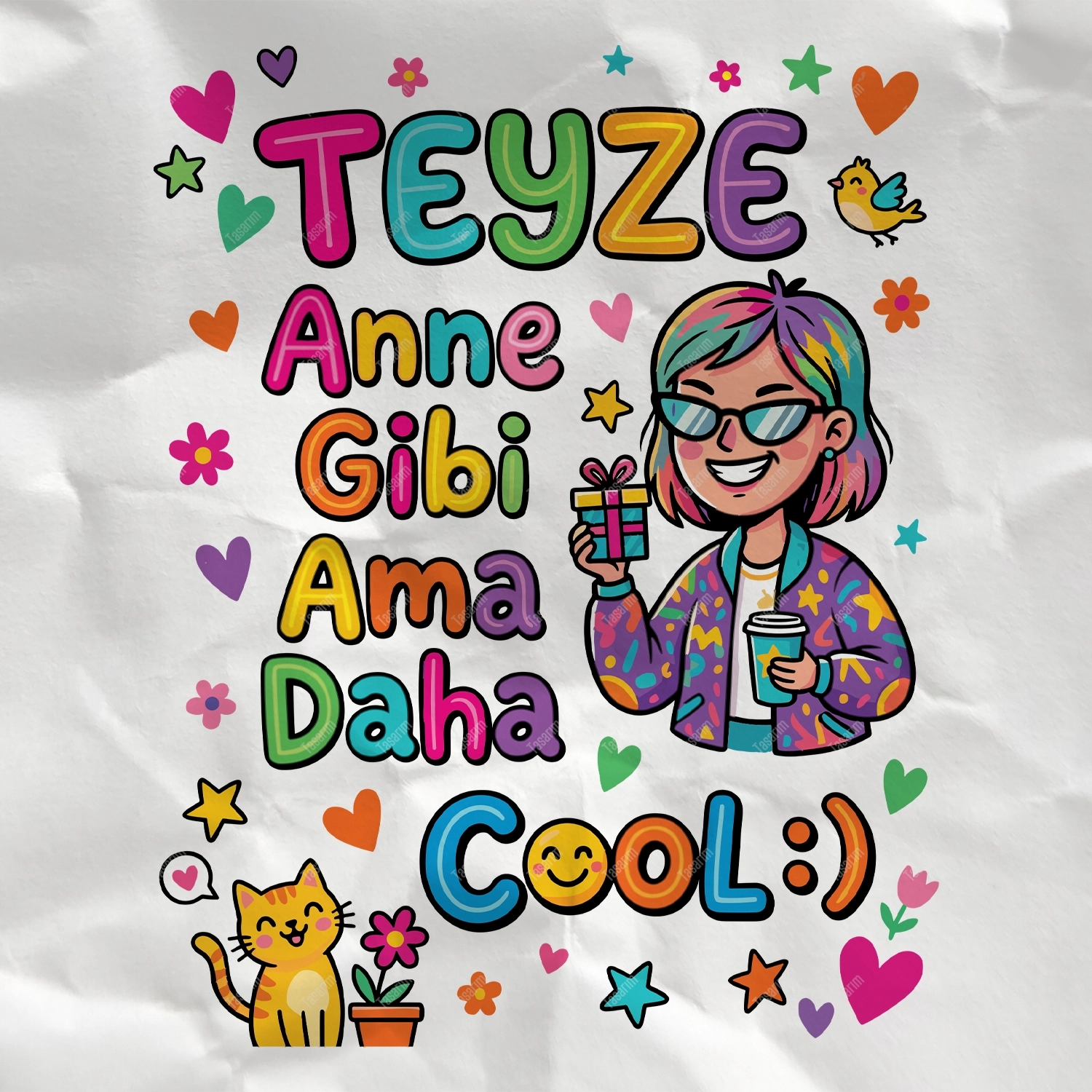 Teyze Anne Gibi Ama Daha Cool - Bebek Body Zıbın