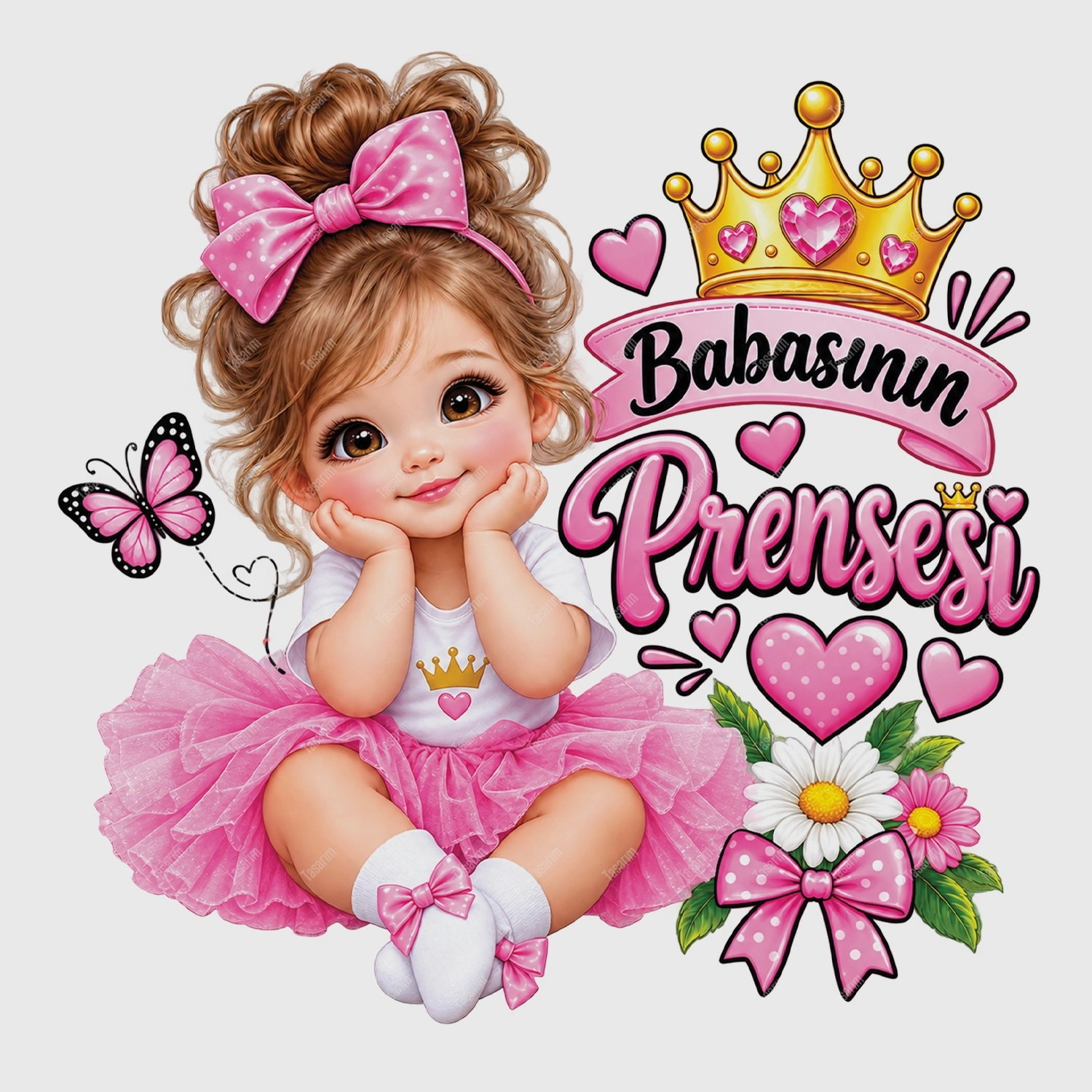Babasının Prensesi - Bebek Body Zıbın