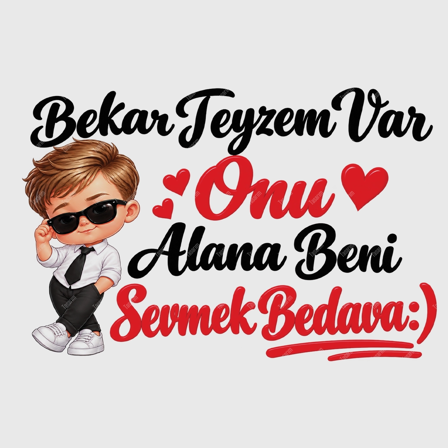 Bekar Teyzem Var Onu Alana Beni Sevmek Bedava - Bebek Body Zıbın