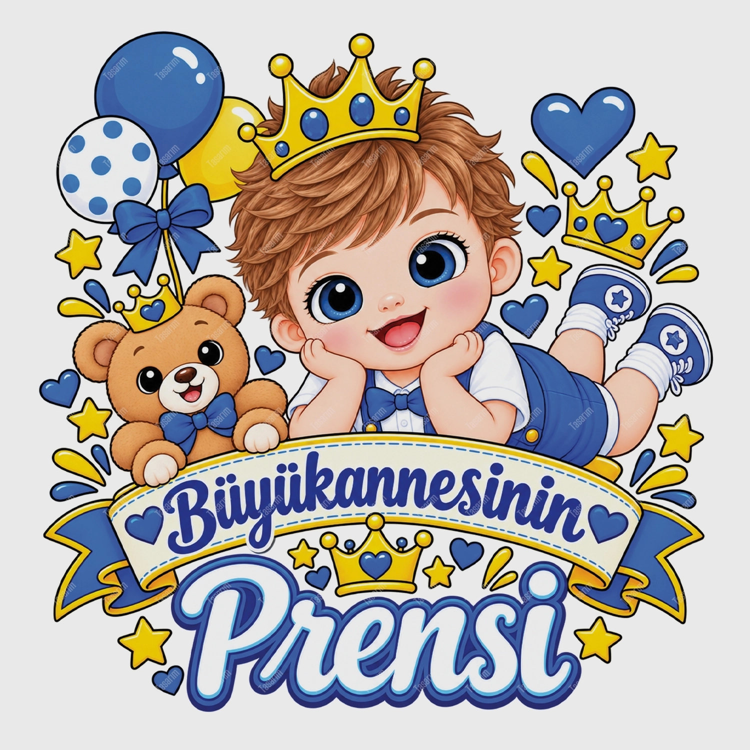 Büyükannesinin Prensi - Bebek Body Zıbın