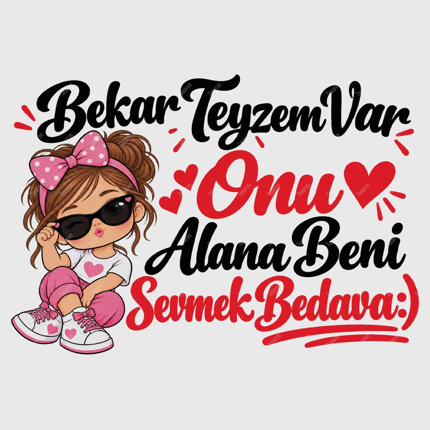 Bekar Teyzem Var Onu Alana Beni Sevmek Bedava - Bebek Body Zıbın