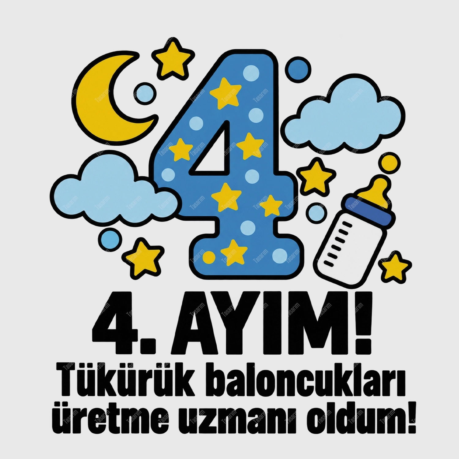 4. Aylık - Tükürük Baloncukları Üretme Uzmanı Oldum - Bebek Body Zıbın