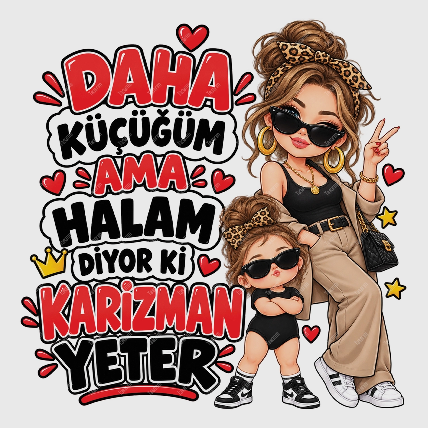Daha Küçüğüm Ama Halam Diyor Ki Karizman Yeter - Bebek Body Zıbın