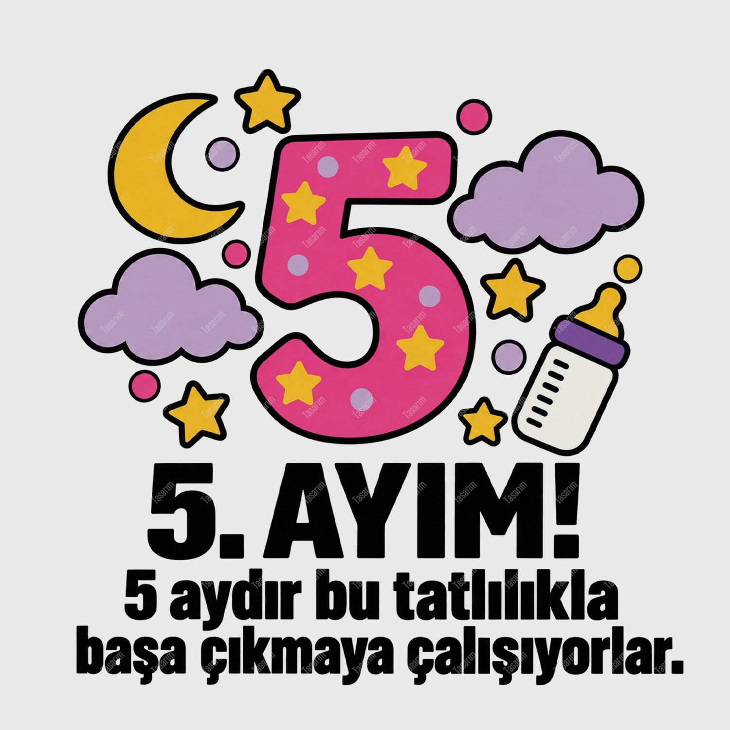 5. Aylık - 5 Aydır Bu Tatlılıkta Başa Çıkmaya Çalışıyorlar - Bebek Body Zıbın