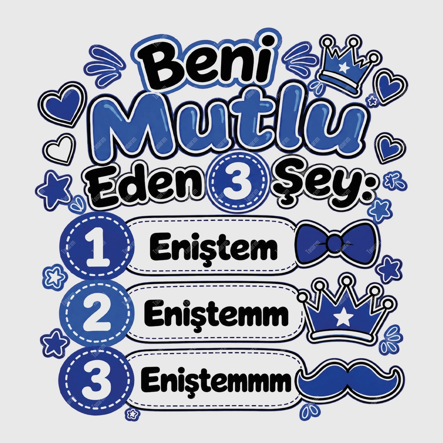 Beni Mutlu Eden 3 Şey Eniştem - Bebek Body Zıbın