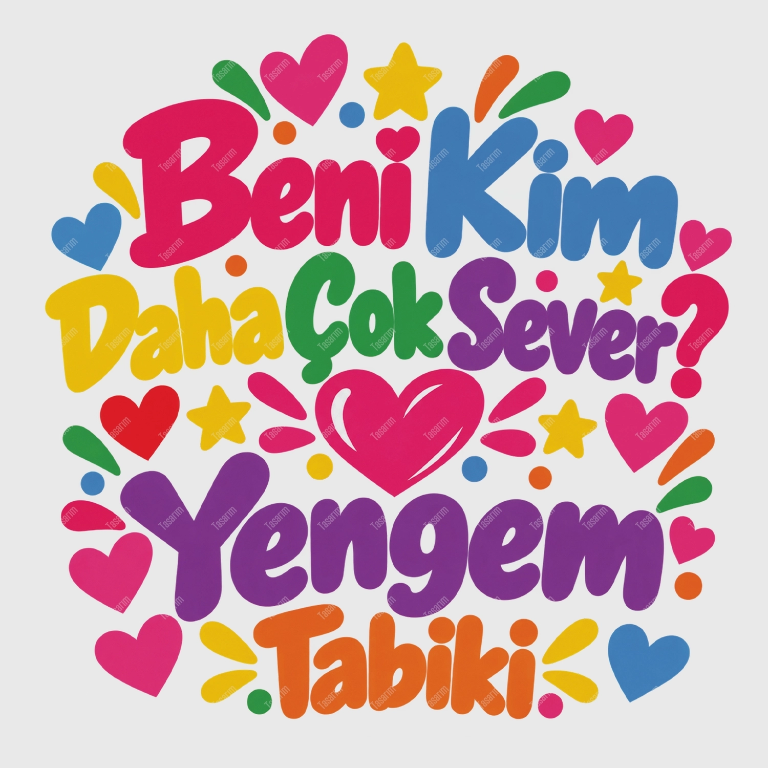 Beni Kim Daha Çok Sever Yengem Tabiki - Bebek Body Zıbın