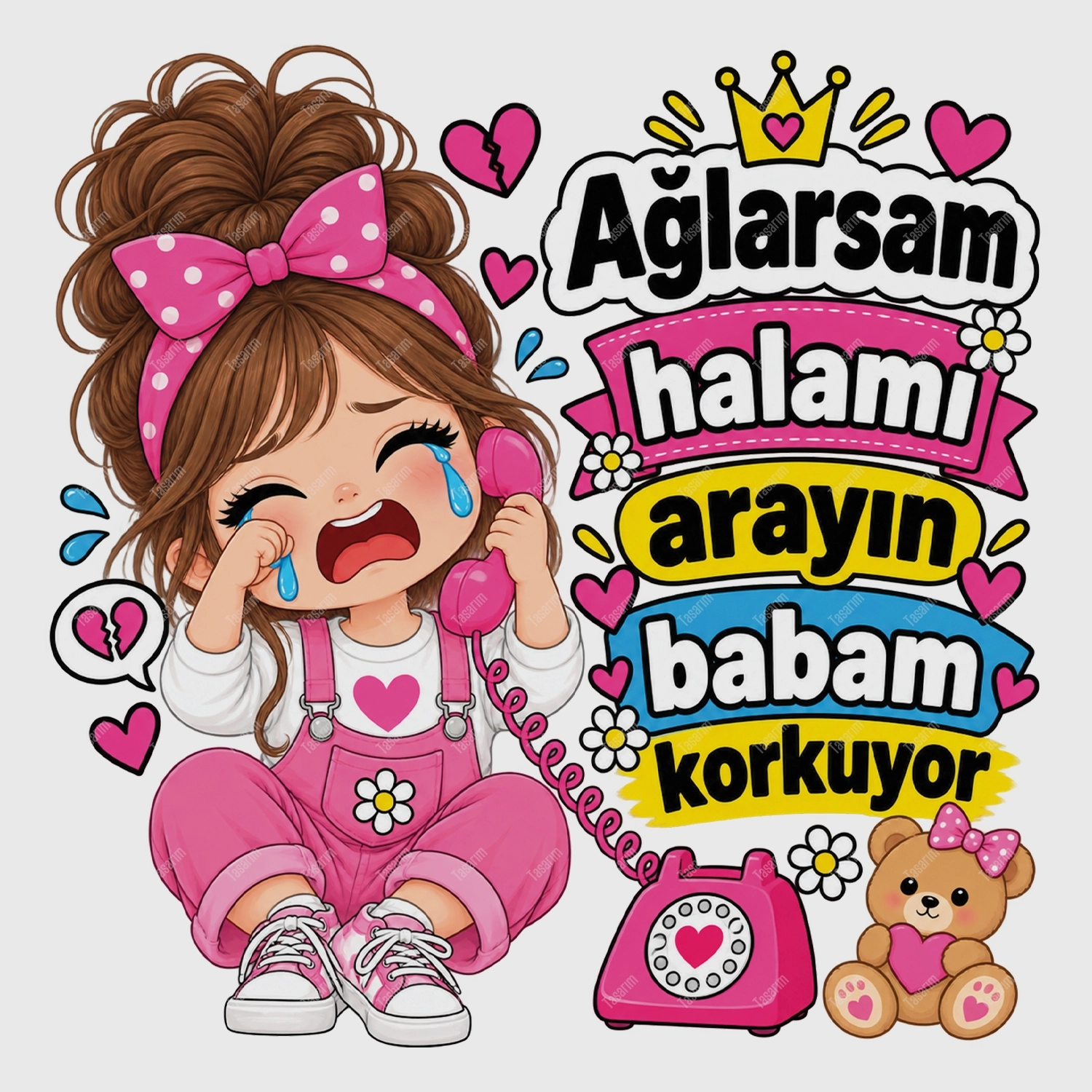 Ağlarsam Halamı Arayın Babam Korkuyor - Bebek Body Zıbın