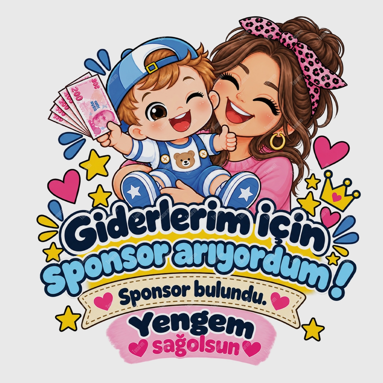 Giderlerim İçin Sponsor Arıyordum Sponsor Bulundu Yengem Sağolsun - Bebek Body Zıbın