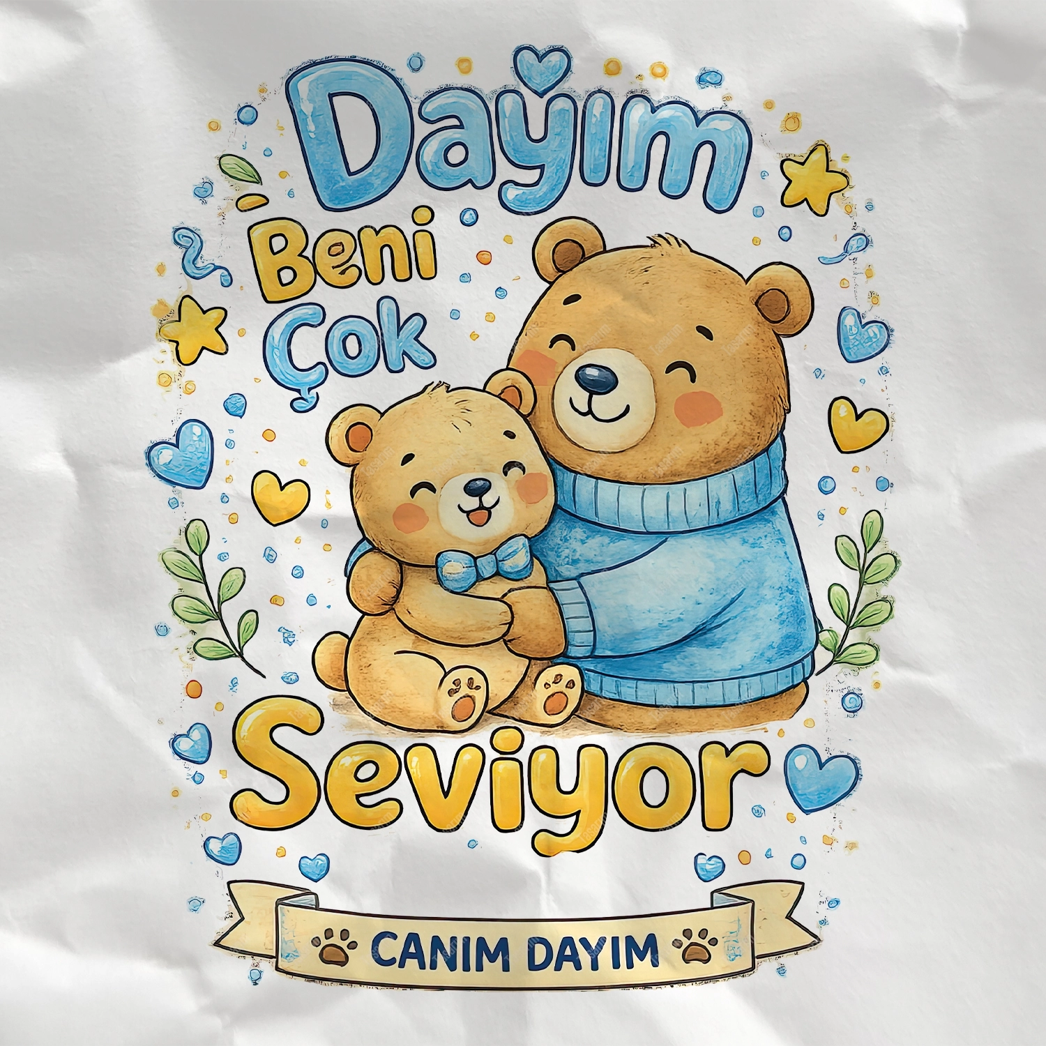 Dayım Beni Çok Seviyor Canım Dayım - Bebek Body Zıbın