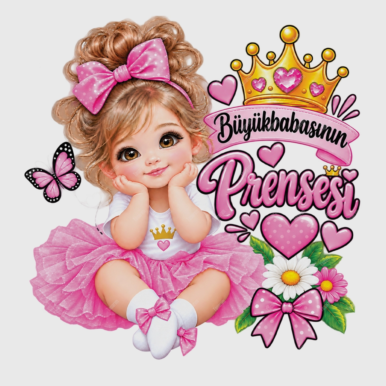 Büyükbabasının Prensesi - Bebek Body Zıbın
