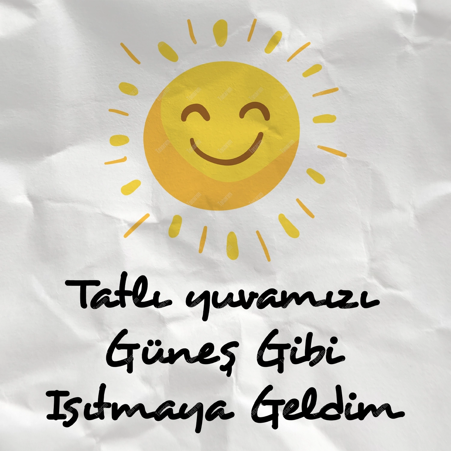 Tatlı Yuvamızı Güneş Gibi Isıtmaya Geldim - Bebek Body Zıbın