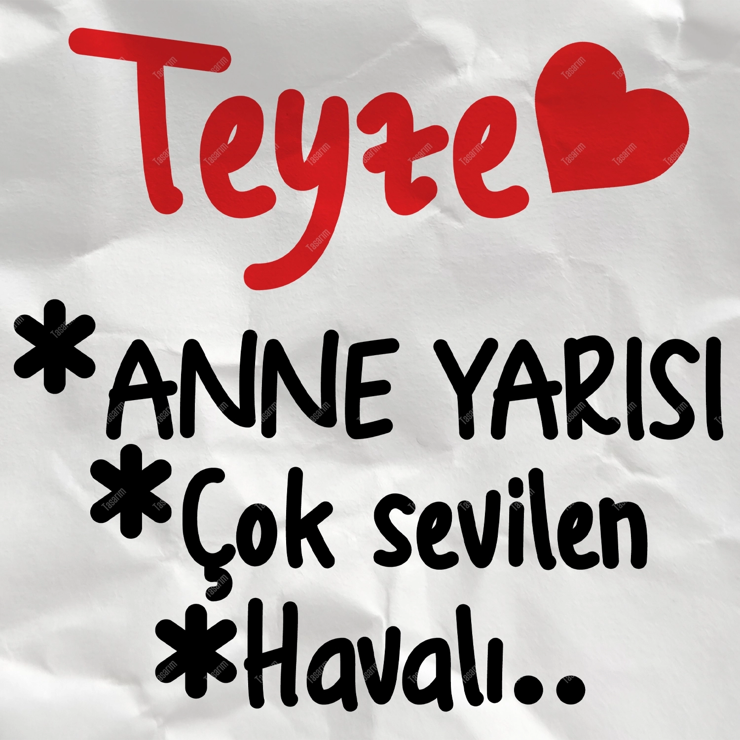 Teyze Anne Yarısı Çok Sevilen Havalı - Bebek Body Zıbın