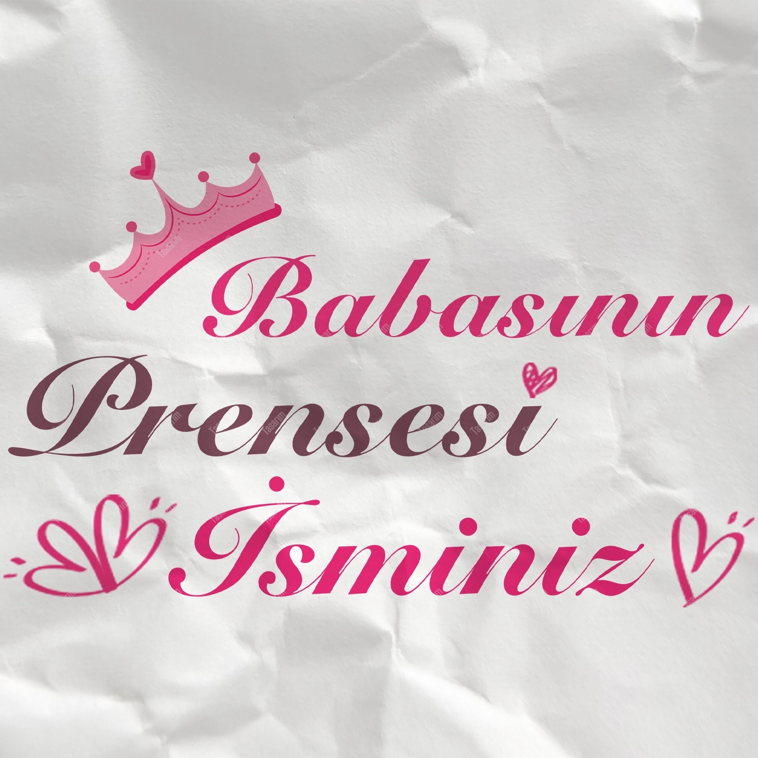 Babasının Prensesi - Bebek Body Zıbın