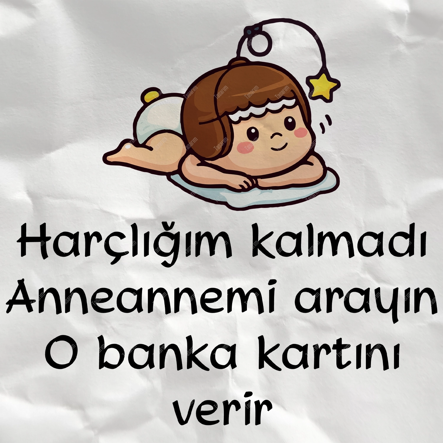 Harçlığım Kalmadı Anneannemi Arayın O Banka Kartını Verir - Bebek Body Zıbın