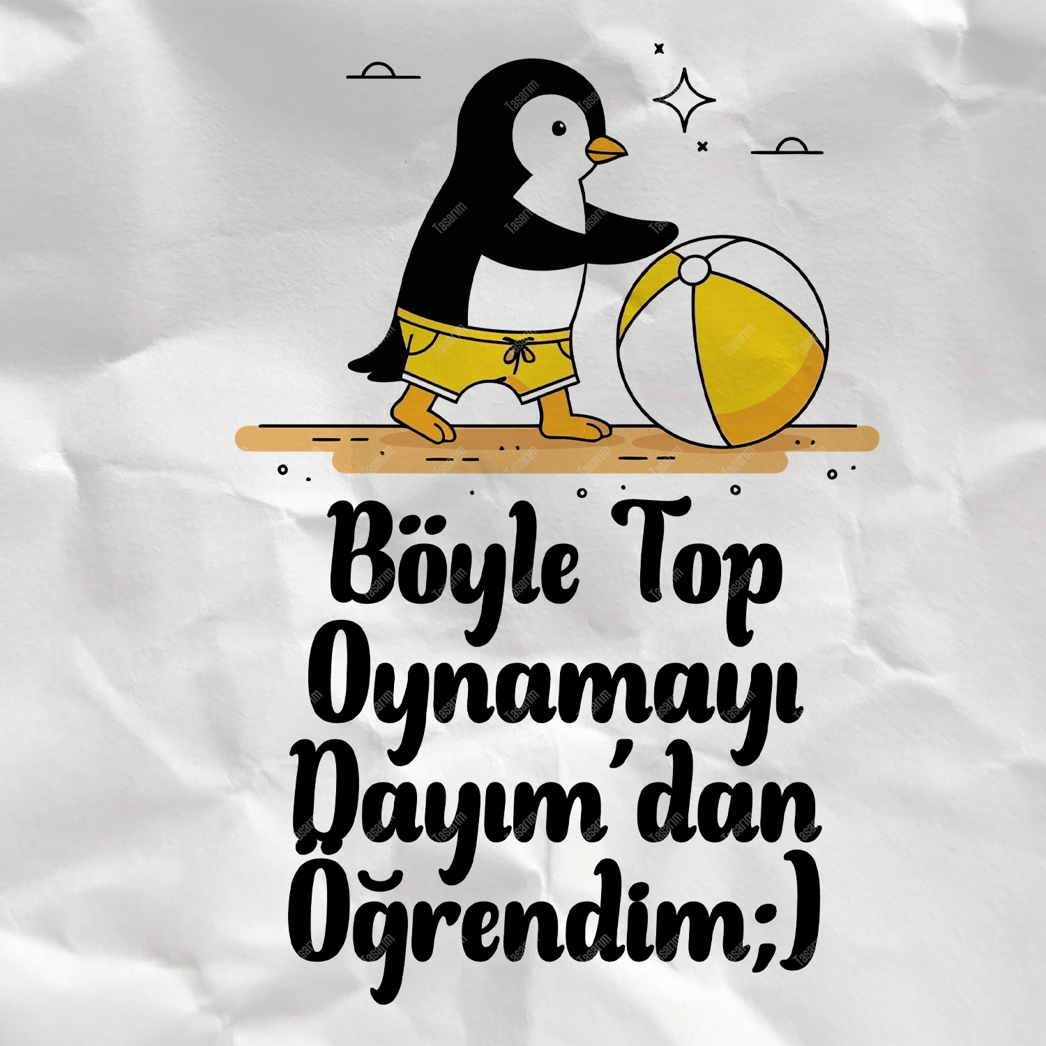 Böyle Top Oynamayı Dayım’dan Öğrendim - Bebek Body Zıbın