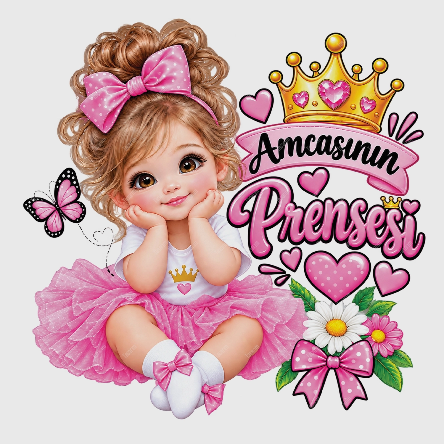Amcasının Prensesi - Bebek Body Zıbın