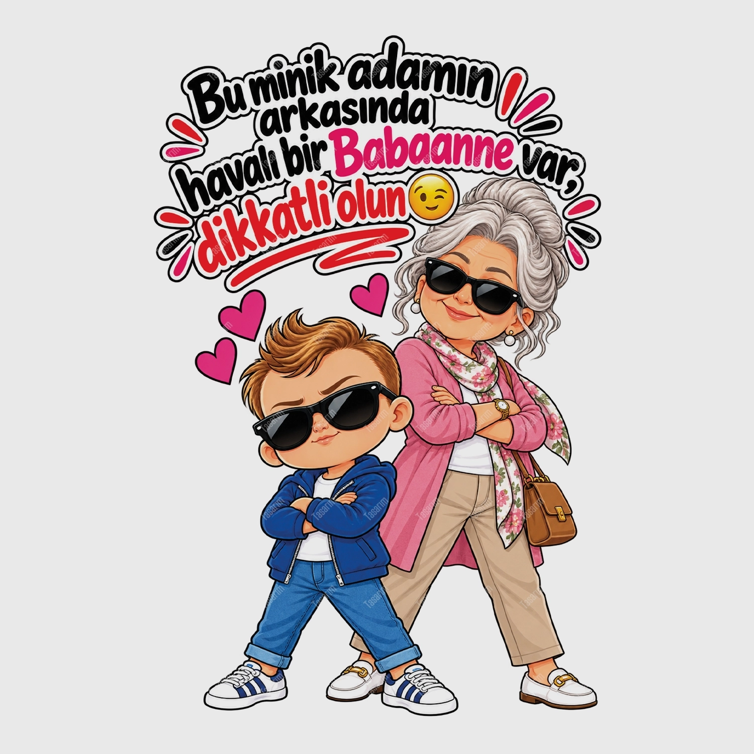 Bu Minik Adamın Arkasında Havalı Bir Babaanne Var Dikkatli Olun - Bebek Body Zıbın
