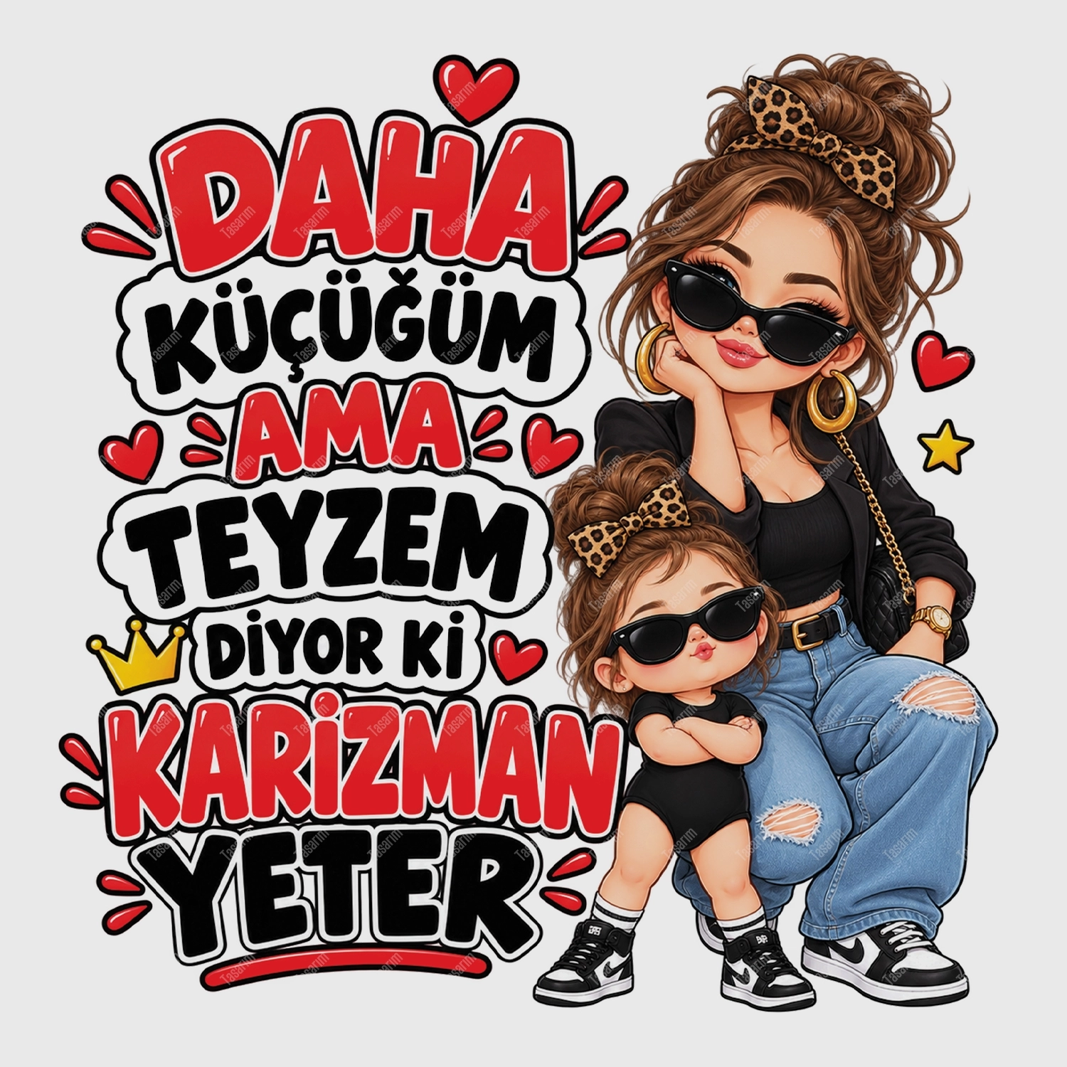 Daha Küçüğüm Ama Teyzem Diyor Ki Karizman Yeter - Bebek Body Zıbın