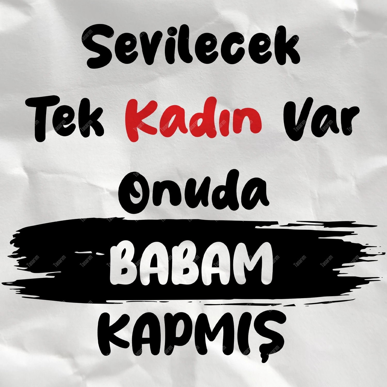 Sevilecek Tek Kadın Var Onuda Babam Kapmış - Bebek Body Zıbın