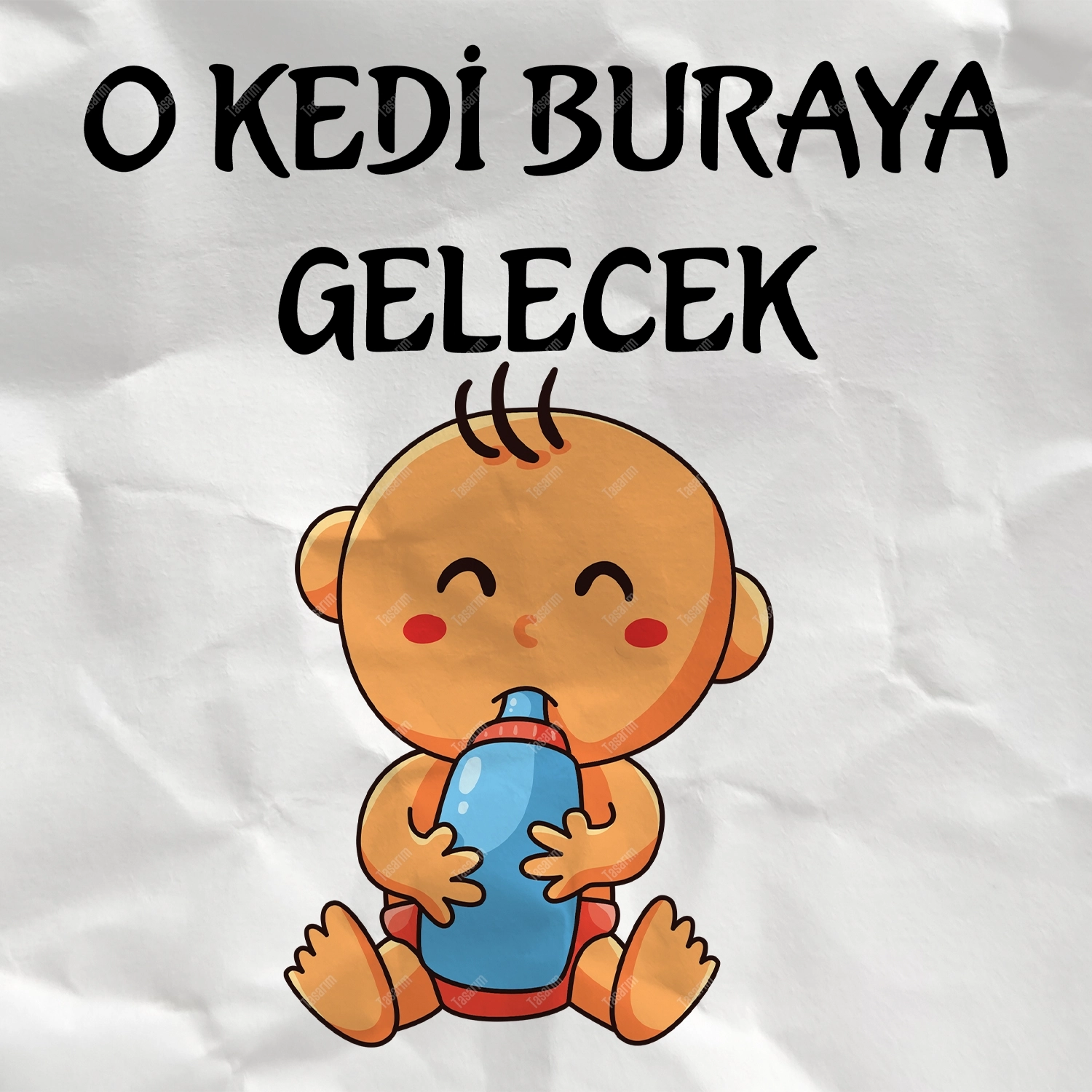 O Kedi Buraya Gelecek - Bebek Body Zıbın
