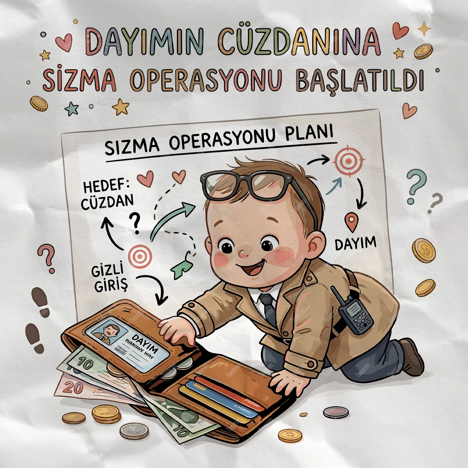 Dayımın Cüzdanına Sızma Operasyonu Başlatıldı - Bebek Body Zıbın