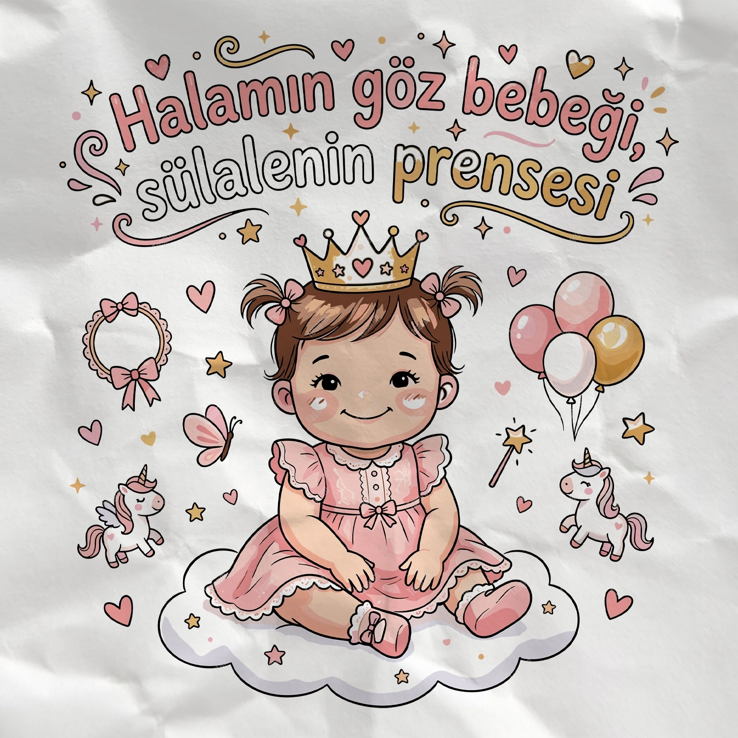 Halamın Göz Bebeği Sülalenin Prensesi - Bebek Body Zıbın