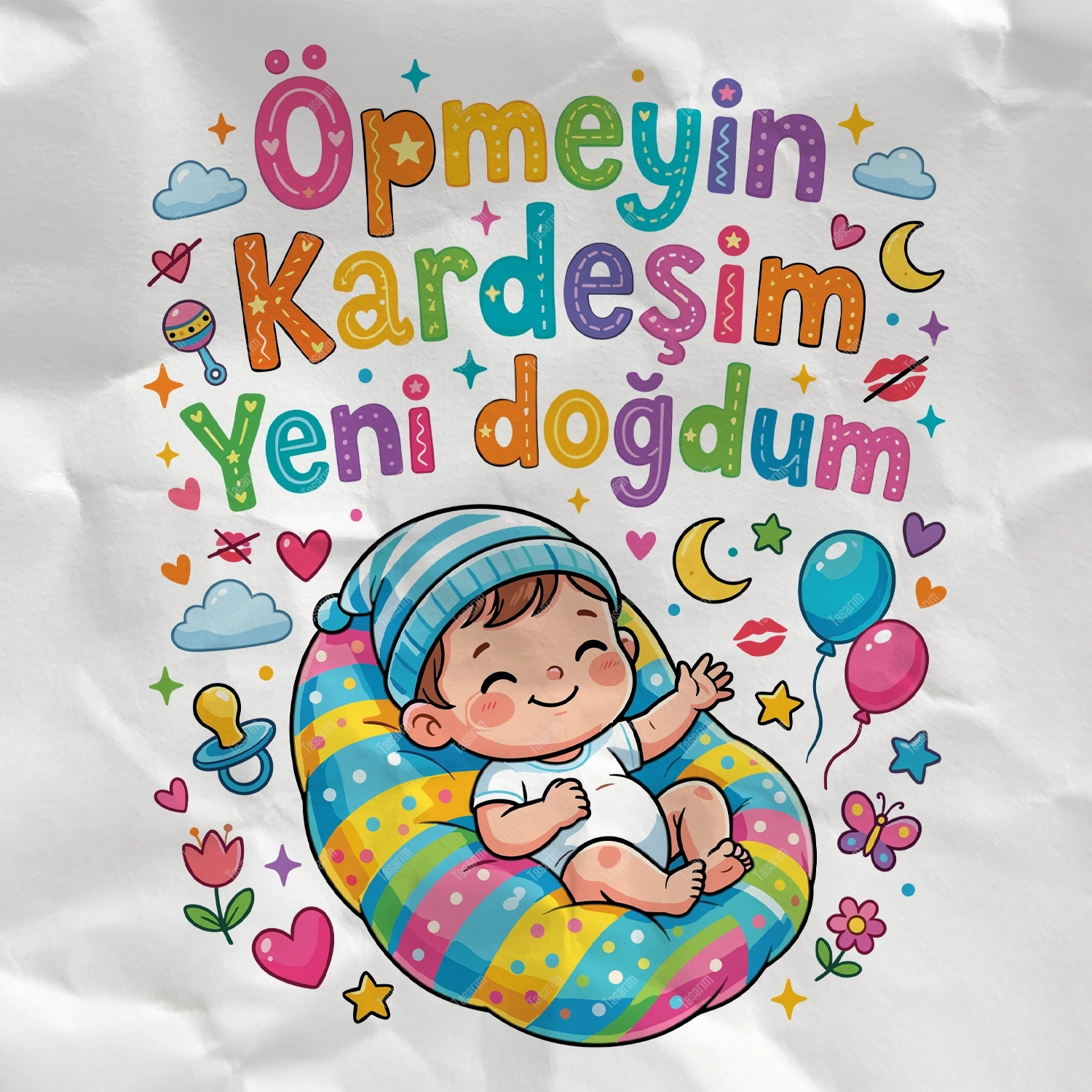Öpmeyin Kardeşim Yeni Doğdum - Bebek Body Zıbın