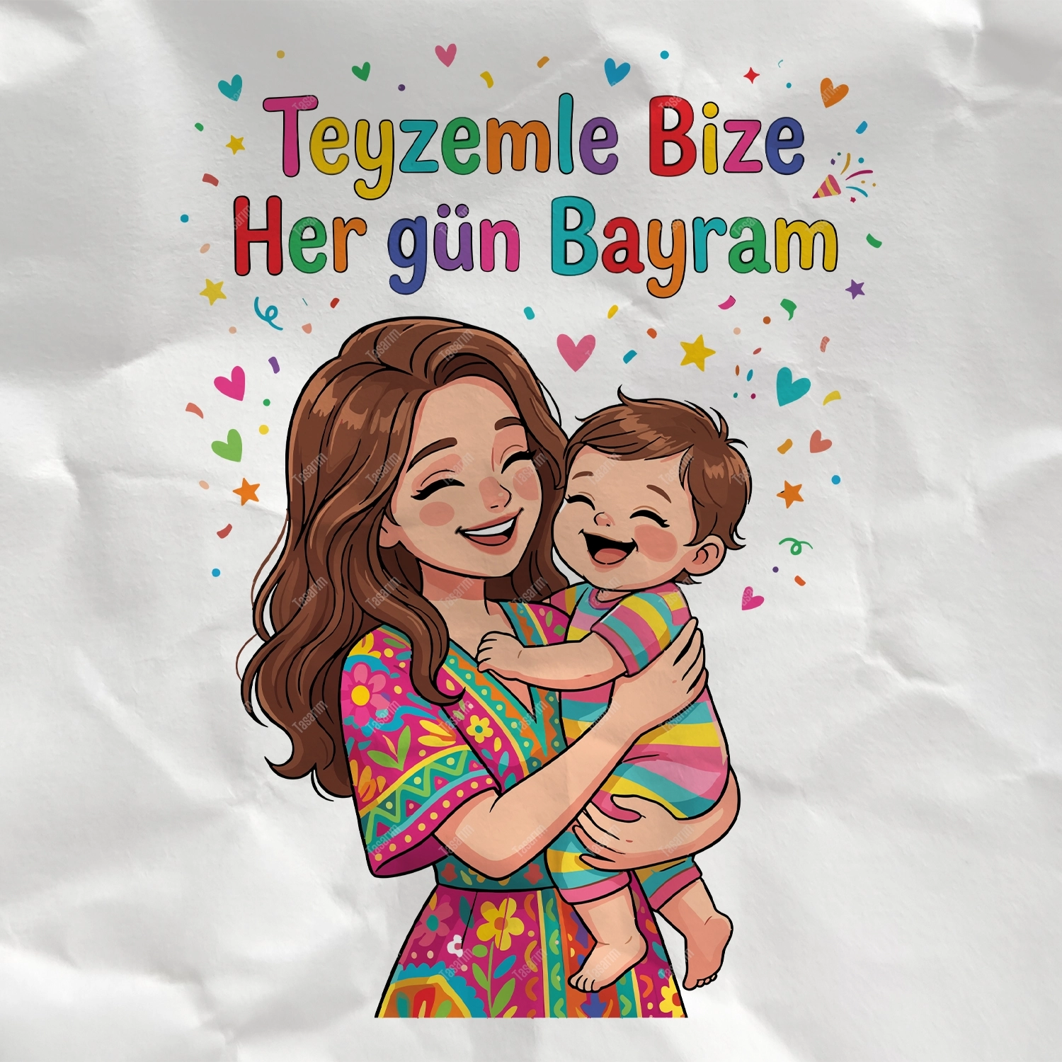 Teyzemle Bize Her Gün Bayram - Bebek Body Zıbın