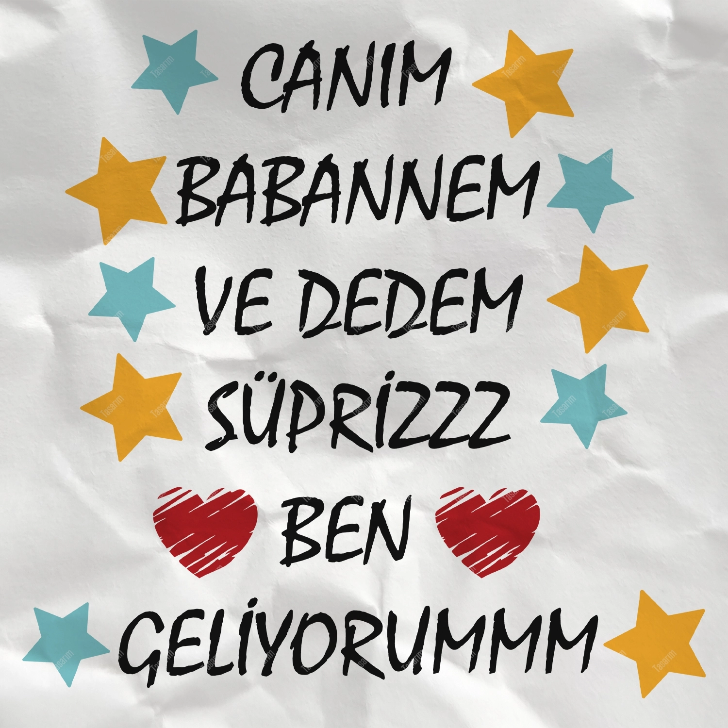 Canım Babannem ve Dedem Süpriz Ben Geliyorum - Bebek & Body & Zıbın