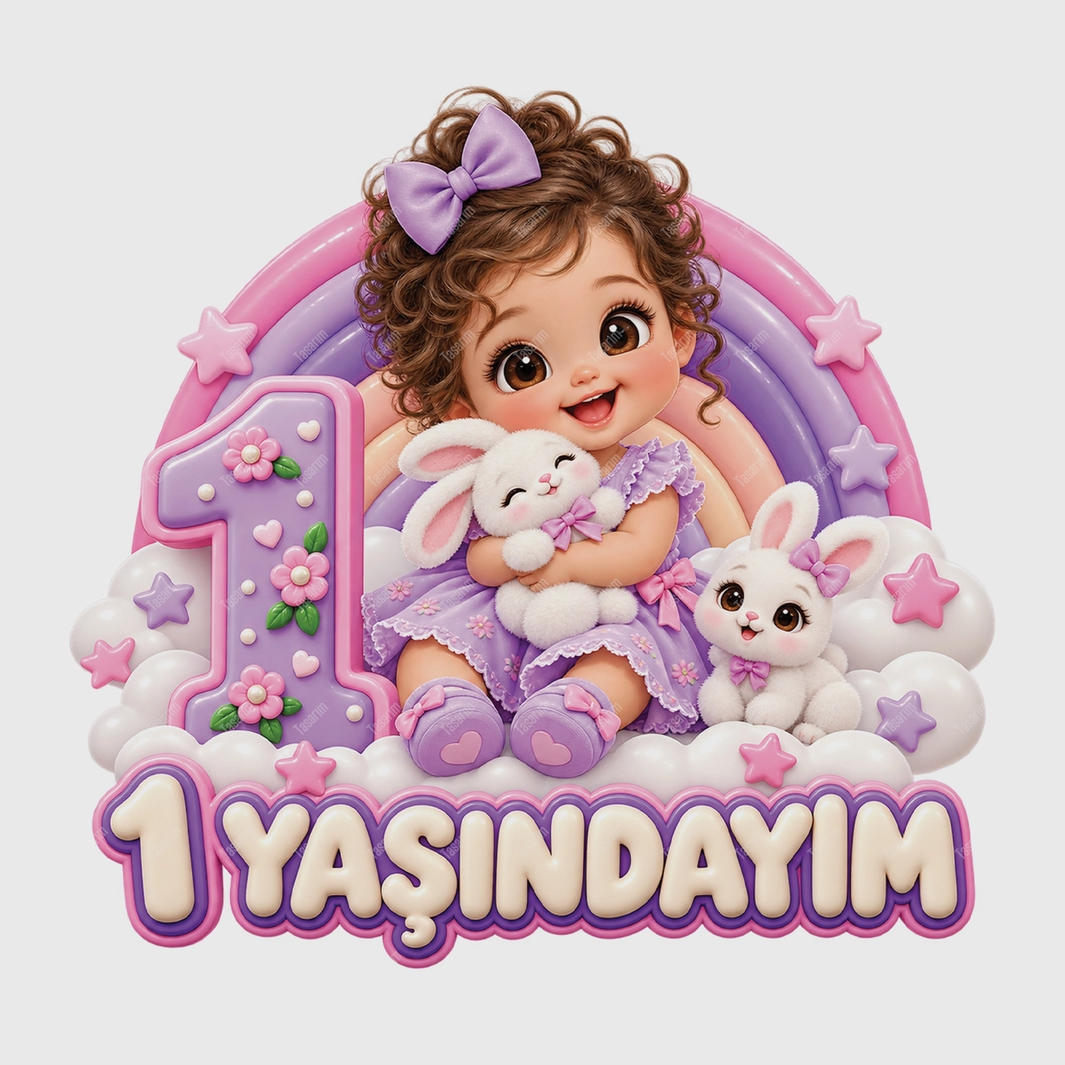 1 Yaşındayım - Bebek Body Zıbın