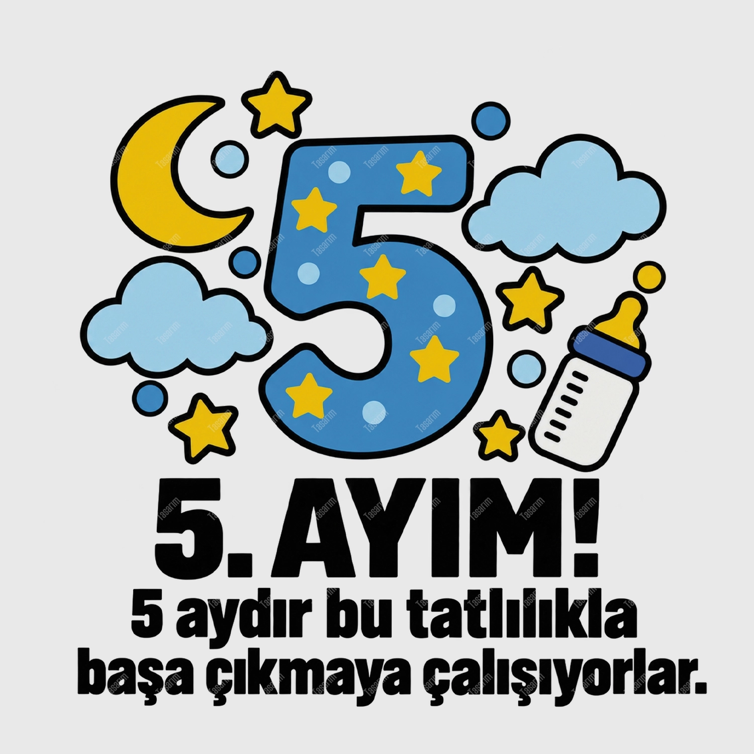 5. Aylık - 5 Aydır Bu Tatlılıkta Başa Çıkmaya Çalışıyorlar - Bebek Body Zıbın