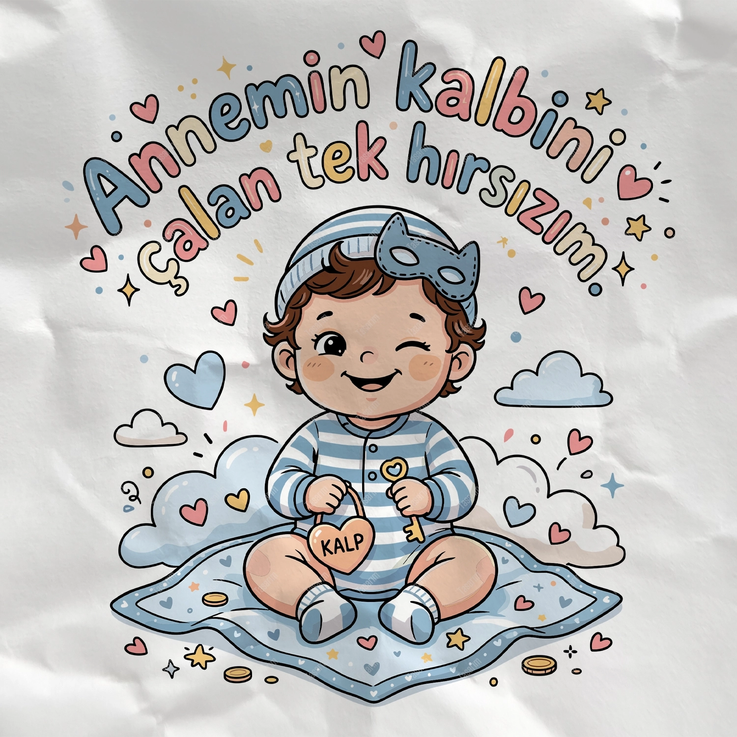 Annemin Kalbini Çalan Tek Hırsızım - Bebek Body Zıbın