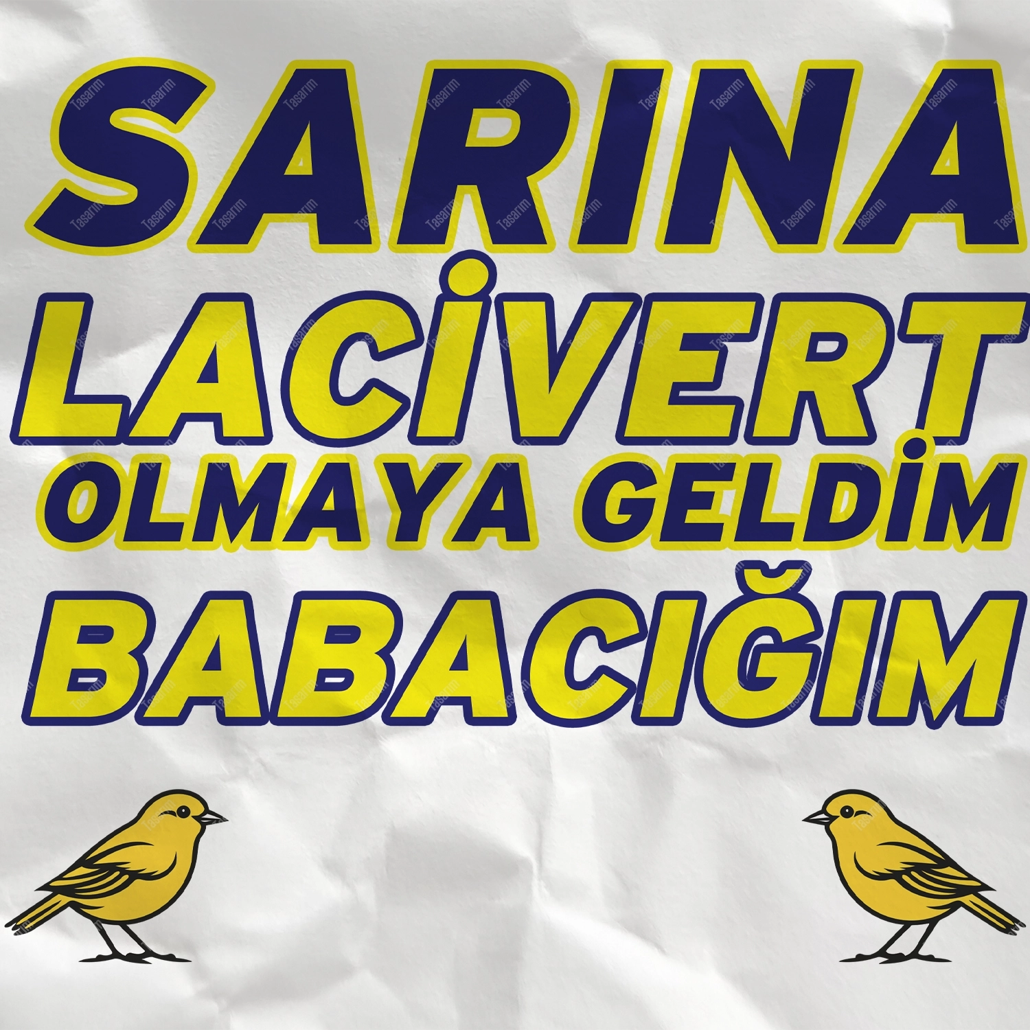 Sarına Lacivert Olmaya Geldim Babacığım - Bebek Body Zıbın