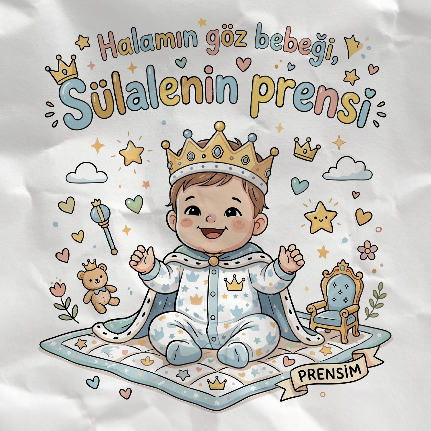 Halamın Göz Bebeği Sülalenin Prensi - Bebek Body Zıbın
