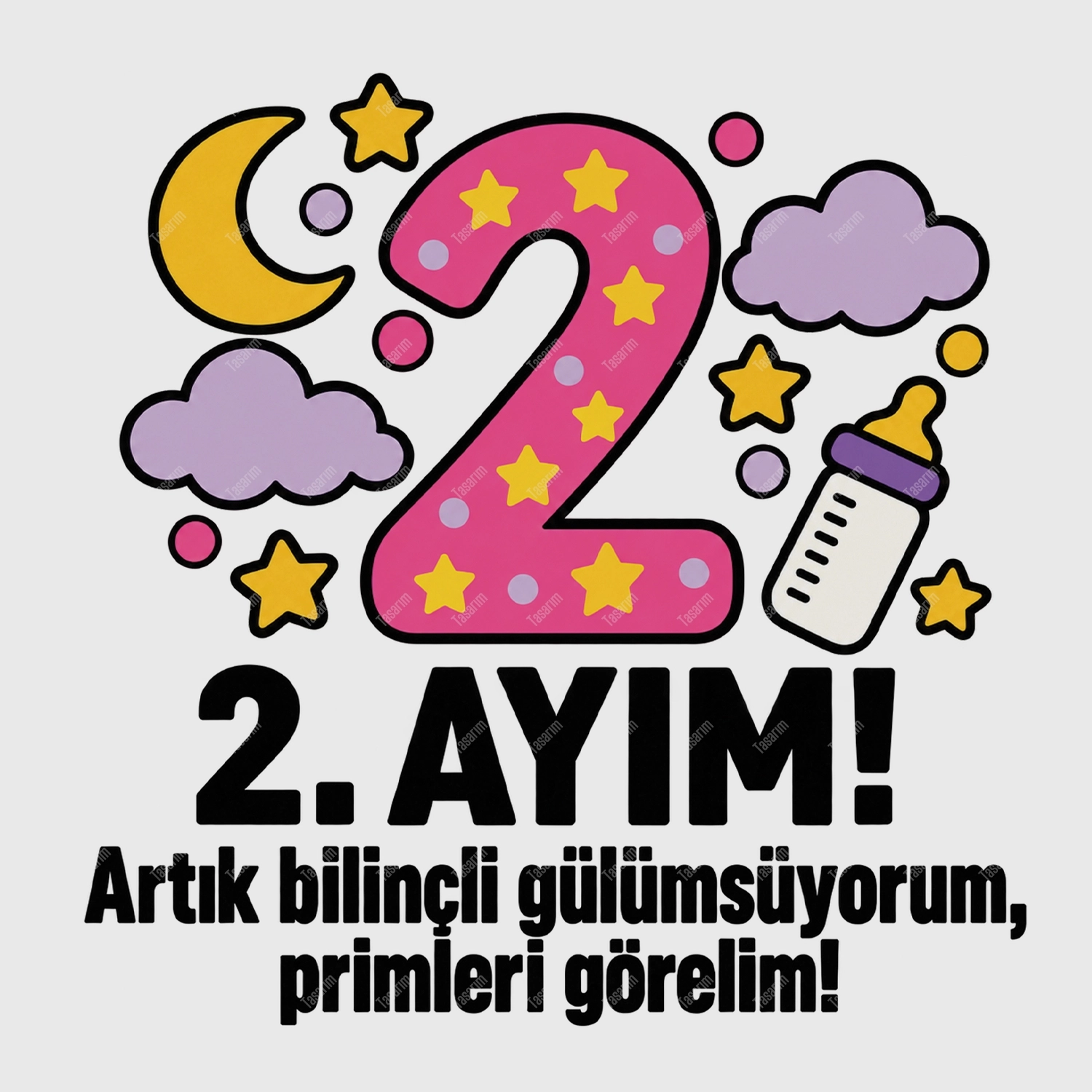 2. Aylık - Artık Bilinçli Gülümsüyorum Primleri Görelim - Bebek Body Zıbın