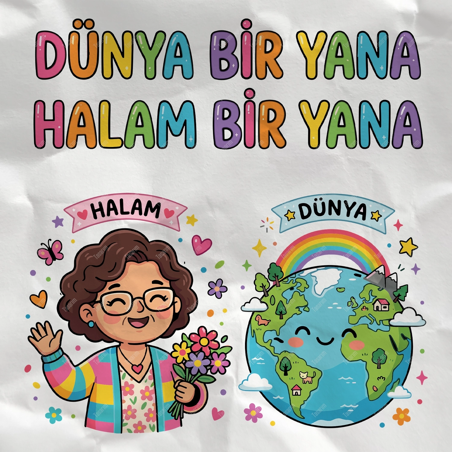 Dünya Bir Yana Halam Bir Yana - Bebek Body Zıbın