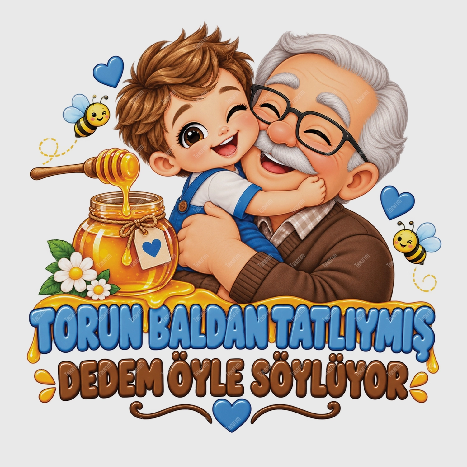Torun Baldan Tatlıymış Dedem Öyle Söylüyor - Bebek Body Zıbın