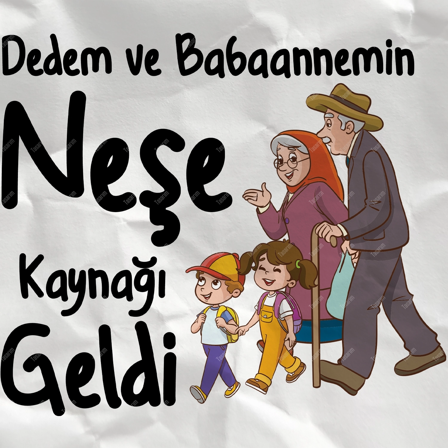 Dedem ve Babaannemin Neşe Kaynağı Geldi - Bebek Body Zıbın