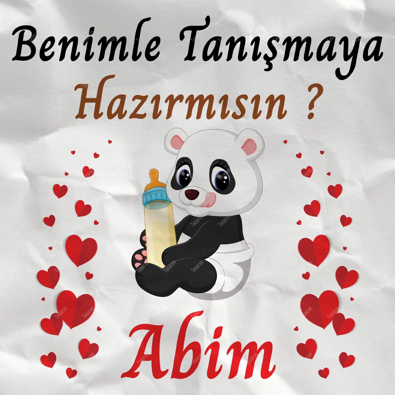 Benimle Tanışmaya Hazırmısın ? Abim - Bebek Body Zıbın